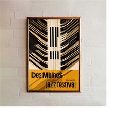 1996 des moines jazz festival poster - piano