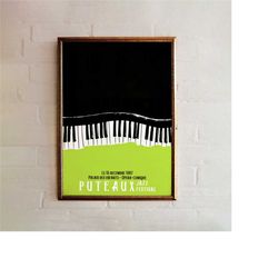 puteaux jazz festival poster - piano wall art