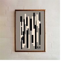 minimalist bauhaus poster - retro style black and