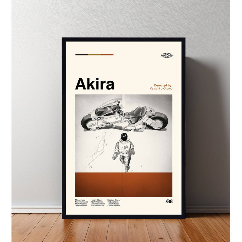 Akira Poster, Akira Print, Custom Poster, Vintage Inspired Poster, Vintage Poster, Minimalist Art, High Quality, Wall Art.jpg