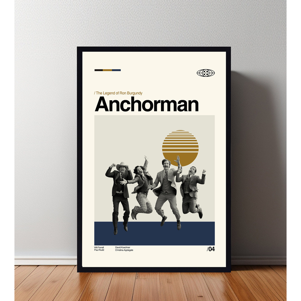 Anchorman Poster, Anchorman Print, Movie Poster, Minimalist Poster, Minimalist Wall Art, Home Decor, Custom Poster, Wall Art Print.jpg
