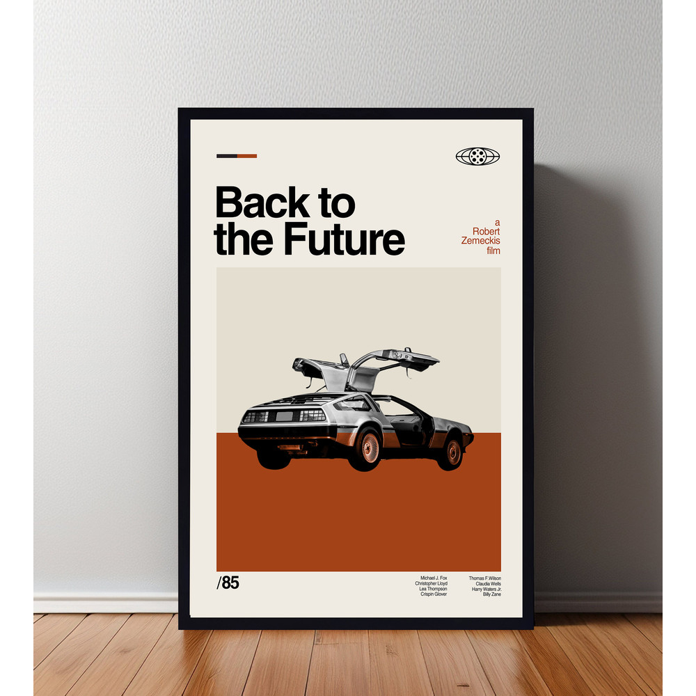 Back To The Future Movie Poster, Back To The Future Print, Minimalist Poster, Retro Modern, Vintage Poster, Midcentury Art, Wall Art 1.jpg