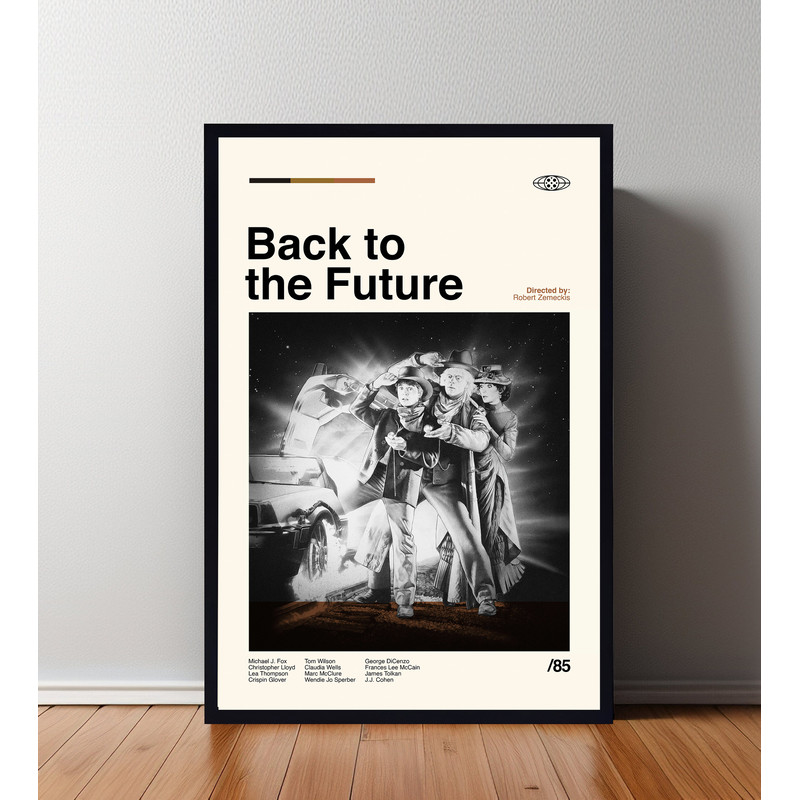 Back To The Future Movie Poster, Back To The Future Print, Modern Movie Poster, Wall Decor, Vintage Retro Print, Custom Poster, Home Decor.jpg