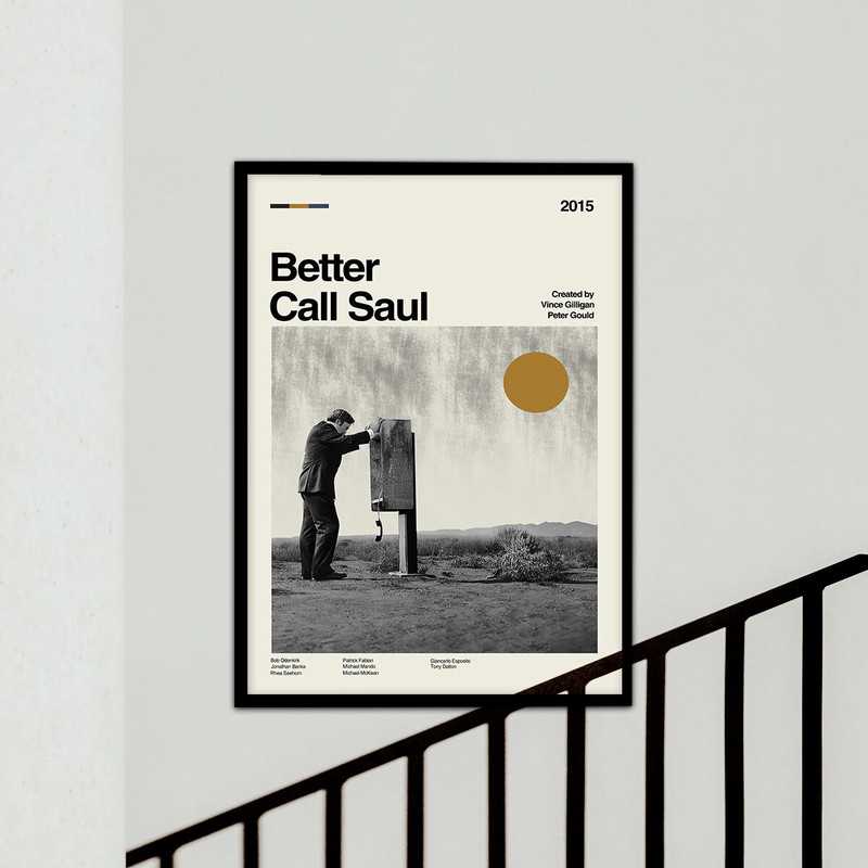 Better Call Saul Poster, Minimalist Movie Poster, Classic Movie, Vintage Inspired Poster, Vintage Poster, Room Decoration, Wall Art.jpg