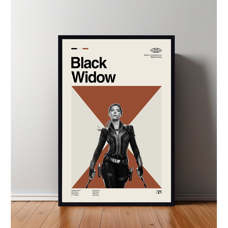 Black Widow Poster, Black Widow Print, Custom Poster, Vintage Inspired Poster, Vintage Poster, Minimalist Art, High Quality, Wall Art.jpg
