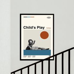 child's play poster, tom holland, minimalist poster, vintage retro art print, custom poster, wall art print, home decor,