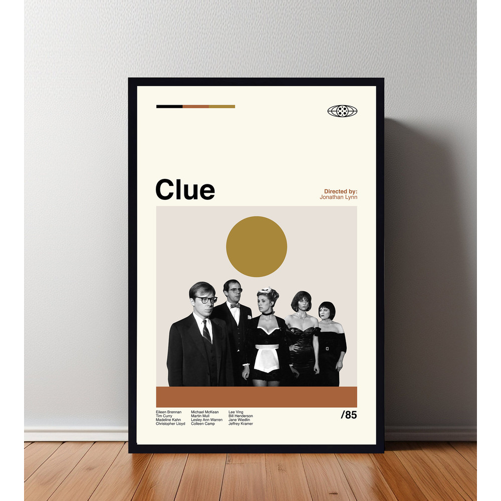 Clue Movie Poster, Clue Print, Modern Movie Poster, Wall Decor, Vintage Retro Print, Custom Poster, Home Decor, Wall Art, High Quality.jpg