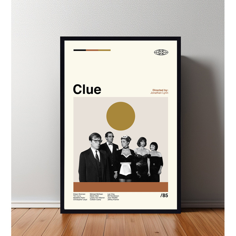 Clue Movie Poster, Clue Print, Modern Movie Poster, Wall Decor, Vintage Retro Print, Custom Poster, Home Decor, Wall Art, High Quality.jpg