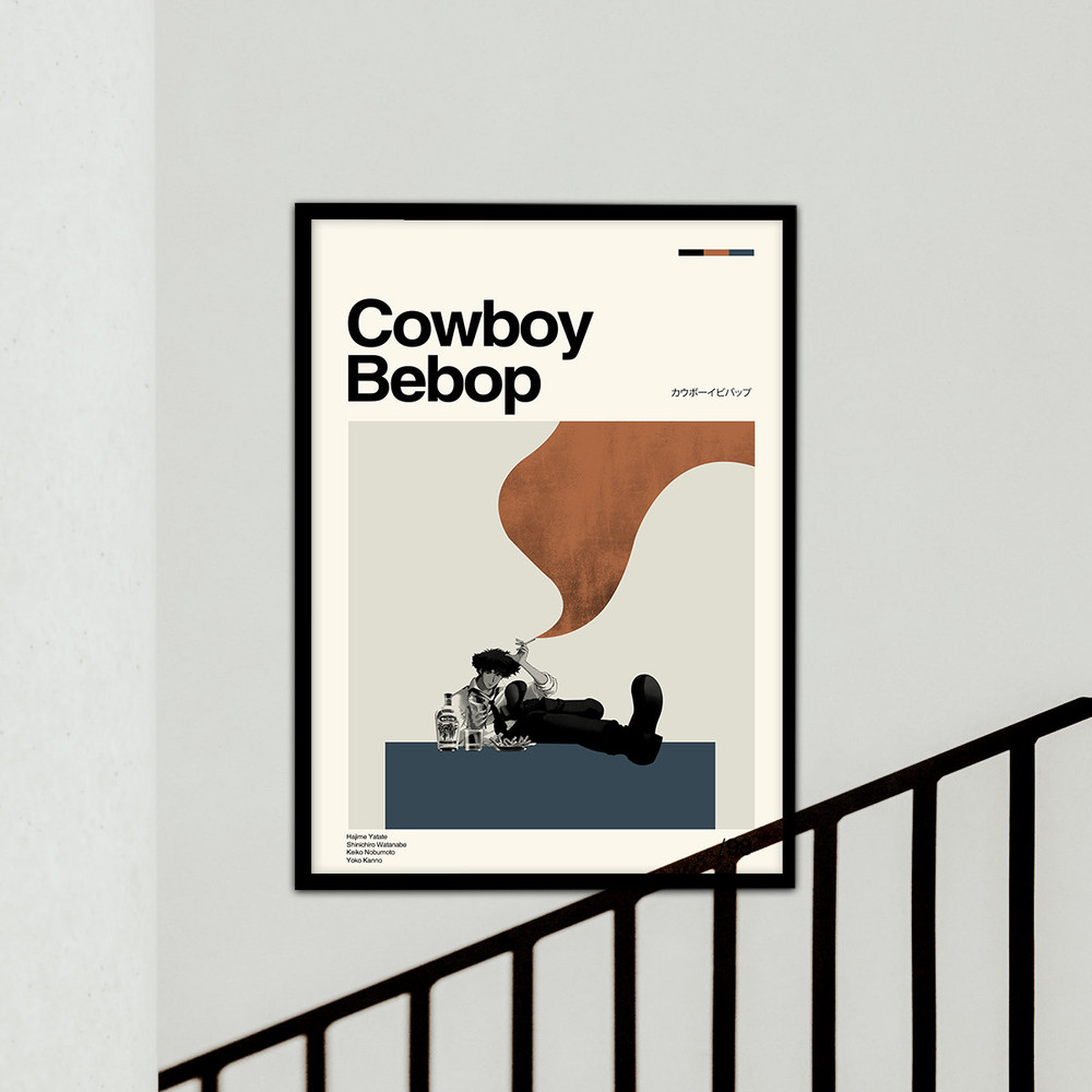 Cowboy Bebop Poster, Anime Poster, Movie Print, Print Art Poster, Minimalist Art, Midcentury Art, Wall Art, Wall Decor, Movie Poster.jpg