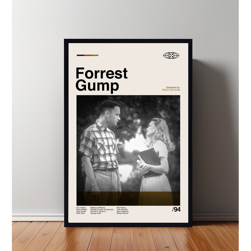 Forrest Gump Movie Poster, Forrest Gump Print, Wall Art, Minimalist Movie, High Quality, Modern Art, Custom Poster, Home Art, Home Decor.jpg