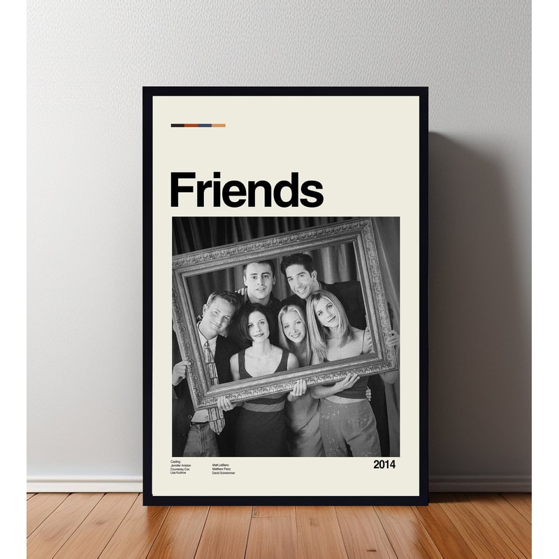 Friends Poster, Friends Print, Custom Poster, Vintage Inspired Poster, Vintage Poster, Minimalist Art, High Quality, Wall Art, Home Art.jpg