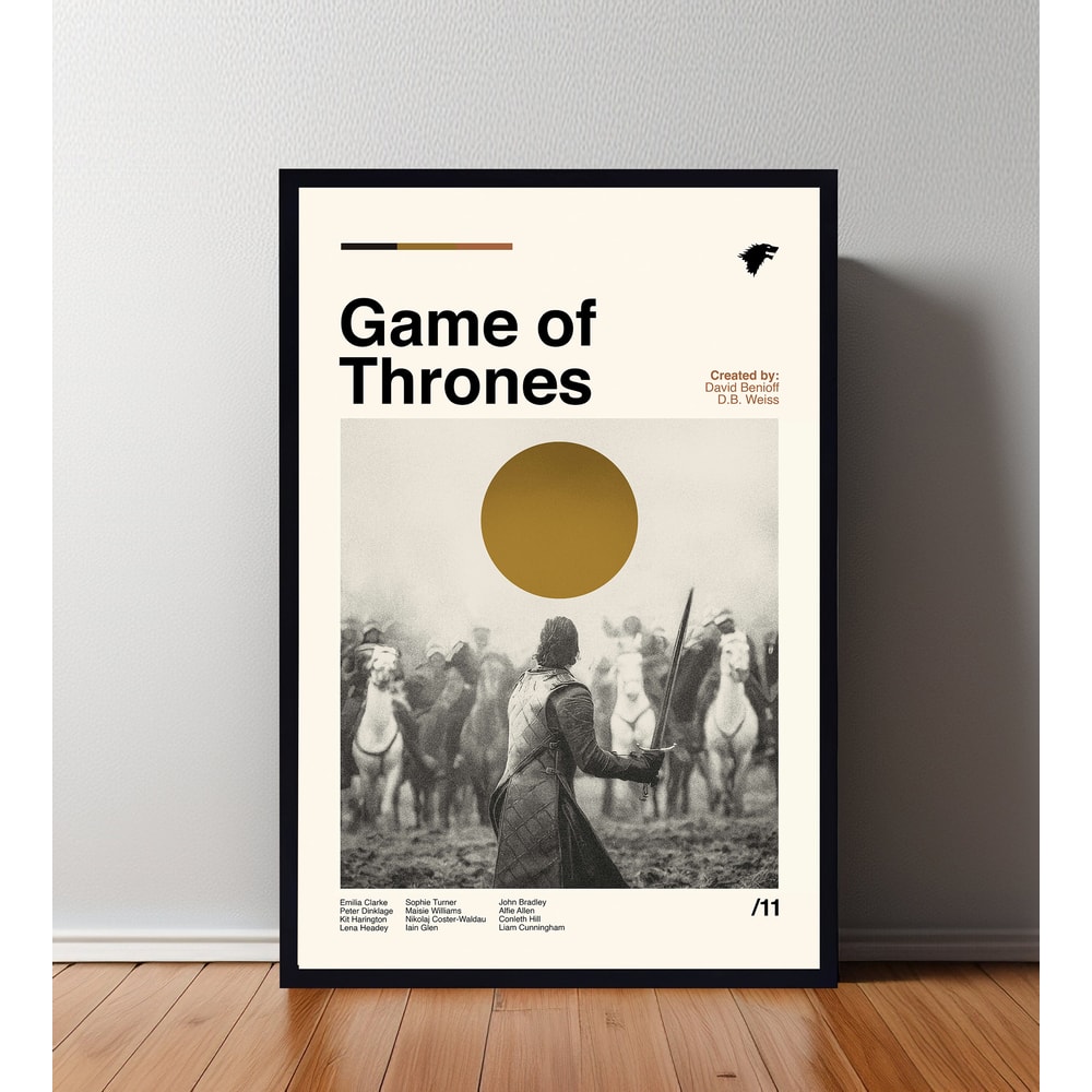 Game Of Thornes Movie Poster, Game Of Thornes Print, Retro Movie Poster, Minimalist Art Print, Vintage inspired, Midcentury Art, Wall Art.jpg