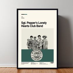 sgt pepper's lonely hearts club band poster, sgt pepper's lonely hearts club band print, retro movie poster, vintage pos