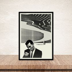 smoke poster, smoke print, modern art, smoke art, abstract poster, minimalist movie, vintage retro art print, custom pos