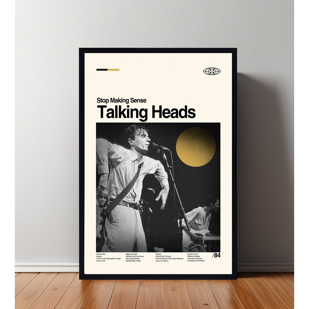 Talking Heads Poster, Talking Heads Print, Movie Poster, Minimalist Poster, Minimalist Wall Art, Home Decor, Custom Poster, Wall Art Print.jpg