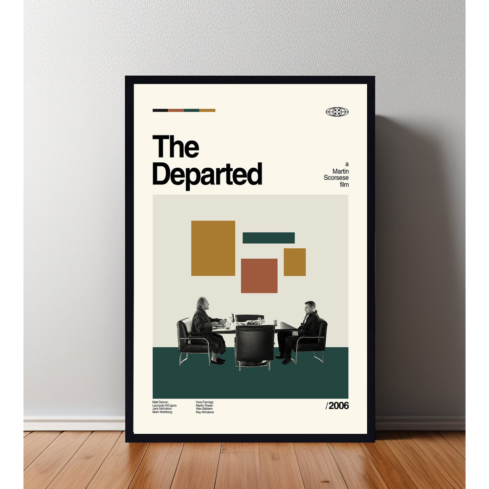 The Departed Poster, The Departed Print, Retro Movie Poster, Room Decor, Custom Poster, Wall Art Print, Home Decor, Minimalist Wall Art.jpg