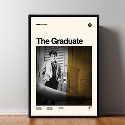 the graduate movie poster, the graduate print, modern movie poster, wall decor, vintage retro print, custom poster, home