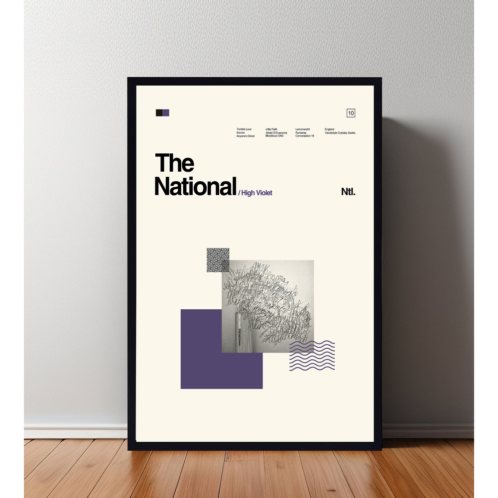 The National High Violet Poster, The National High Violet Print, Custom Poster, Vintage Inspired Poster, Vintage Poster, Minimalist Art.jpg