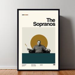 the sopranos poster, the sopranos print, custom poster, vintage inspired poster, vintage poster, minimalist art, high qu
