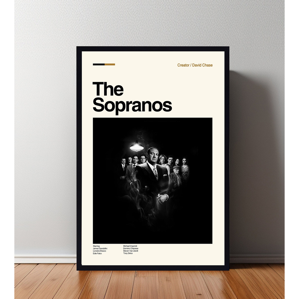 The Sopranos Poster, The Sopranos Print, Custom Poster, Vintage Inspired Poster, Vintage Poster, Minimalist Art, High Quality, Wall Art.jpg