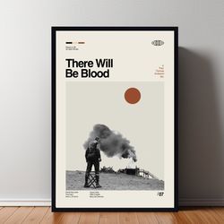 there will be blood poster, there will be blood print, movie poster, minimalist poster, minimalist wall art, home decor,