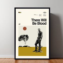 there will be blood poster, there will be blood print, retro movie poster, room decor, custom poster, wall art print, ho