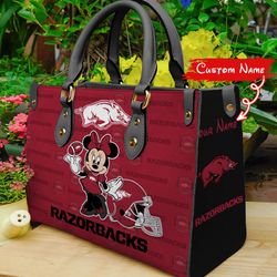 NCAA Arkansas Razorbacks Minnie Women Leather Hand Bag