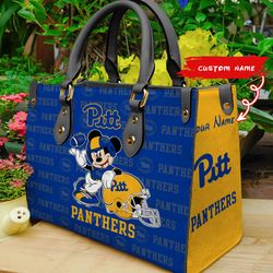 NCAA Pittsburgh Panthers Mickey Women Leather Hand Bag