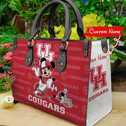 NCAA Houston Cougars Mickey Women Leather Hand Bag