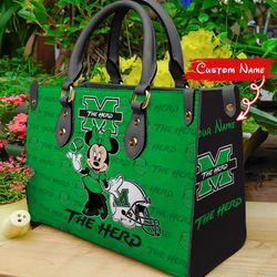 ncaa marshall thundering herd minnie women leather hand bag