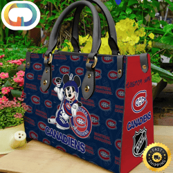 Montreal Canadiens NHL Mickey Women Leather Hand Bag