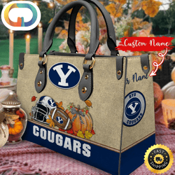 NCAA BYU Cougars Autumn Women Leather Bag
