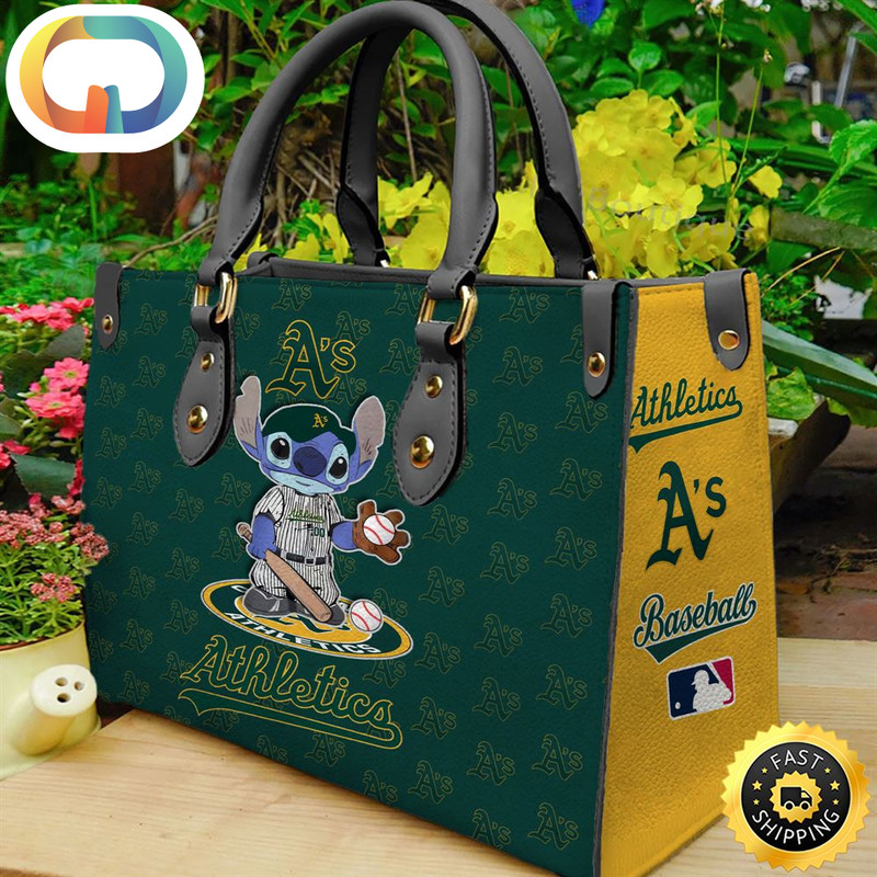 Oakland Athletics Stitch Women Leather Hand Bag.jpg