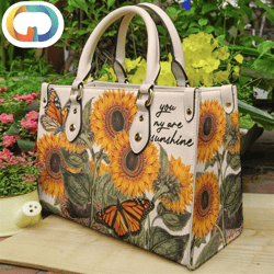 sunflower you are my sunshine leather women handbags