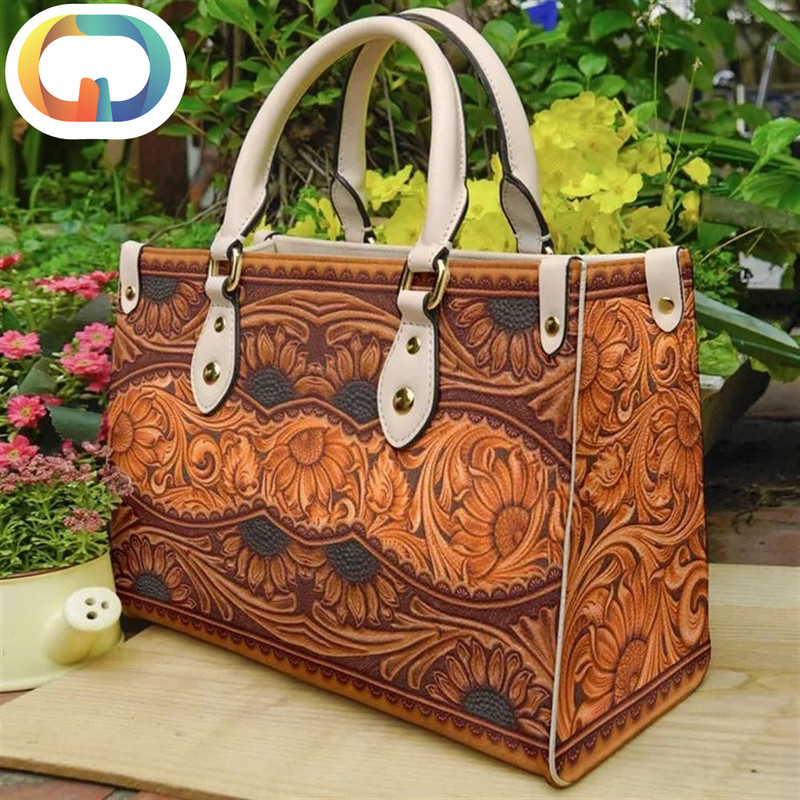 Wooden Sunflower Leather Women Handbags.jpg