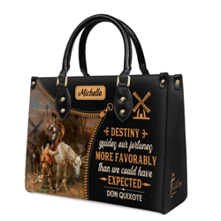 Destiny Guides Our Fortunes More Favourably Than We Could Leather Handbag,Women Bags,Custom Leather Bag, Gift For Her
