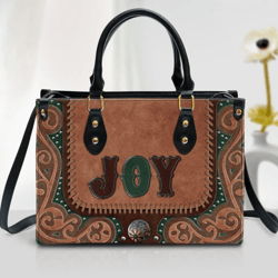 Joy Leather Handbag, Religious Gifts For Women, Women Leather Bag, Gift For Her, Best Mother's Day Gifts