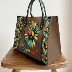 Hippie Soul Leather Handbag, Women Leather Handbag, Gift For Her, Best Mother's Day Gifts
