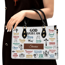 What God Says About You Leather Handbag, Women Leather Handbag, Gift For Her