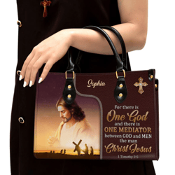 There Is One Mediator Between God And Men Leather Handbag, Women Leather Handbag, Christian Gifts, Gift For Her