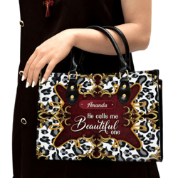 Personalized He Calls Me One Christian Leather Handbag, Women Leather Handbag, Christian Gifts, Gift For Her