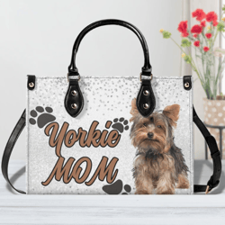 Dog Mom handbag, Yorkie Mom Purse, Dog Mom Gift, Yorkie Mama Bag, Yorkie Mom Gift, Dog Mom Tote, Dog Mama Purse