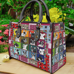 French Bulldog Purse Leather Handbag, Women Leather Handbag, Gift for Her, Custom Leather Bag