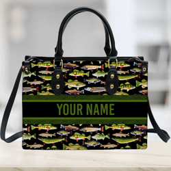 Personalized Fish Purse Leather Handbag, Women Leather Handbag, Gift for Her, Custom Leather Bag, Birthday Gift