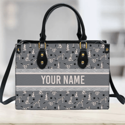 Personalized Great Dane Dog Leather Handbag, Women Leather Handbag, Gift for Her, Custom Leather Bag, Birthday Gift