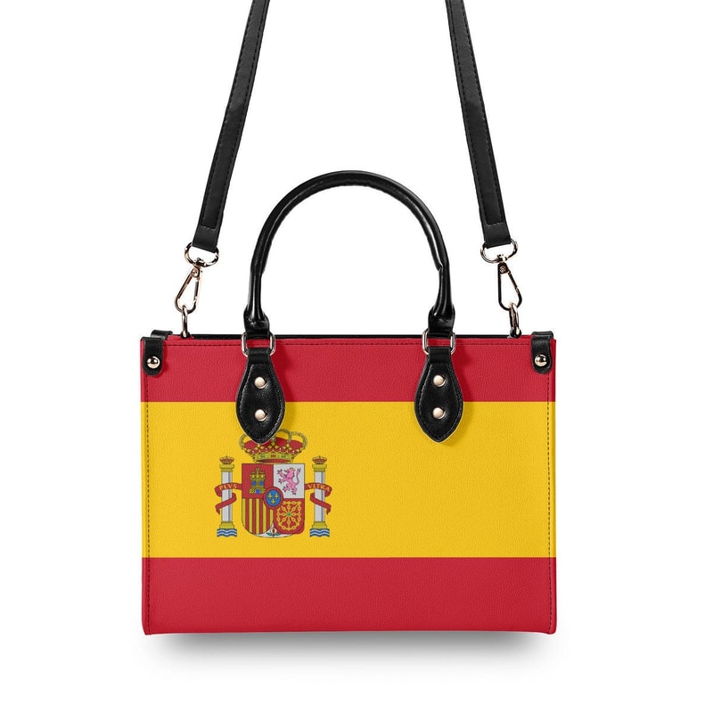 Spanish Flag PU Leather Handbag.jpg