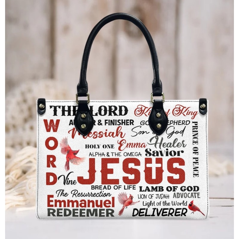 Jesus The Lord King Of King Leather Handbag, Leather Handbag, Gifts for Women, Personalized Bags, Christmas Gift, Gift For Jesus Lovers.jpg