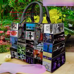 depeche mode personalized leather bag, depeche mode custom handbag, shoulder bag, crossbody bag, shopping bag