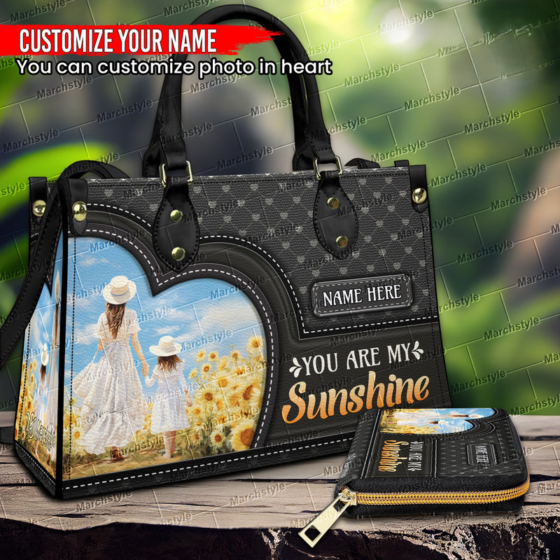Marchstyle - Personalized Leather Handbags & Purse for Mother and Daughter, You Are My Sunshine Crossbody Bag,Sunshine Wallet,Sunshine Purse.jpg