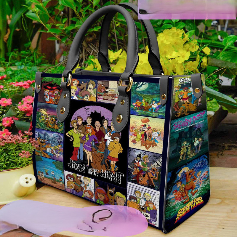 Scooby Doo Personalized Leather Bag, Scooby Doo Custom Handbag, Shoulder Bag, Crossbody Bag, Shopping Bag, Top Handle Bag.jpg